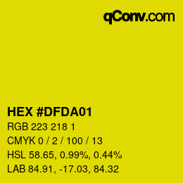 Color code: HEX #DFDA01 | qconv.com