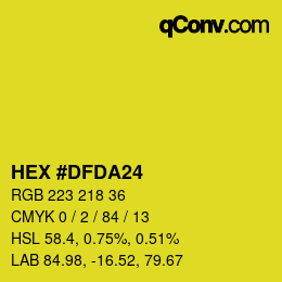 カラーコード: HEX #DFDA24 | qconv.com