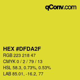 Color code: HEX #DFDA2F | qconv.com