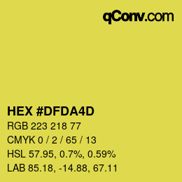 カラーコード: HEX #DFDA4D | qconv.com