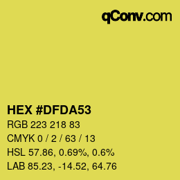 カラーコード: HEX #DFDA53 | qconv.com