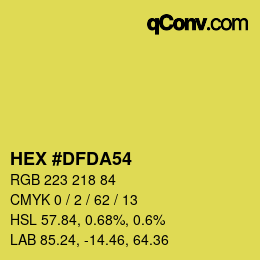 Color code: HEX #DFDA54 | qconv.com