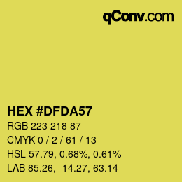 カラーコード: HEX #DFDA57 | qconv.com