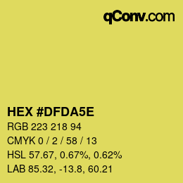 Código de color: HEX #DFDA5E | qconv.com