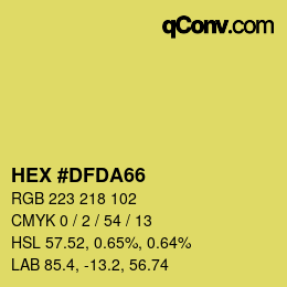 Color code: HEX #DFDA66 | qconv.com