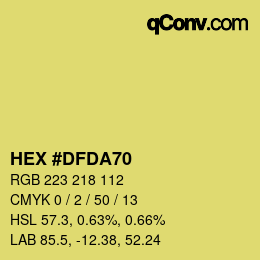 Color code: HEX #DFDA70 | qconv.com