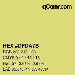 カラーコード: HEX #DFDA7B | qconv.com