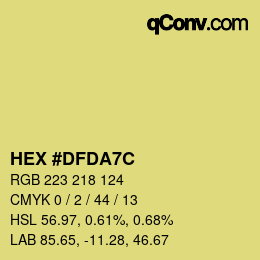 Color code: HEX #DFDA7C | qconv.com