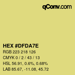 カラーコード: HEX #DFDA7E | qconv.com