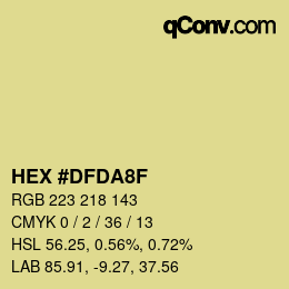 Color code: HEX #DFDA8F | qconv.com