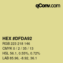 カラーコード: HEX #DFDA92 | qconv.com