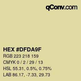 Color code: HEX #DFDA9F | qconv.com