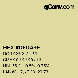 カラーコード: HEX #DFDA9F | qconv.com