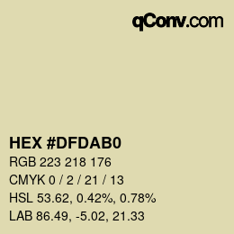カラーコード: HEX #DFDAB0 | qconv.com