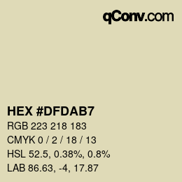 カラーコード: HEX #DFDAB7 | qconv.com