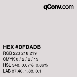 颜色代码: HEX #DFDADB | qconv.com