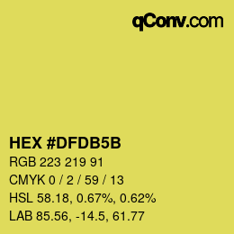 カラーコード: HEX #DFDB5B | qconv.com