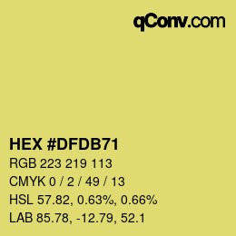 カラーコード: HEX #DFDB71 | qconv.com