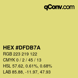 カラーコード: HEX #DFDB7A | qconv.com