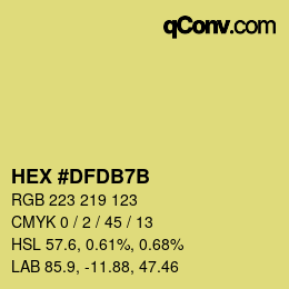 Color code: HEX #DFDB7B | qconv.com