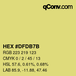 Code couleur: HEX #DFDB7B | qconv.com