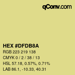 カラーコード: HEX #DFDB8A | qconv.com