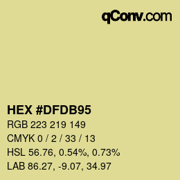 Color code: HEX #DFDB95 | qconv.com