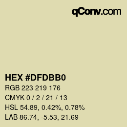 カラーコード: HEX #DFDBB0 | qconv.com