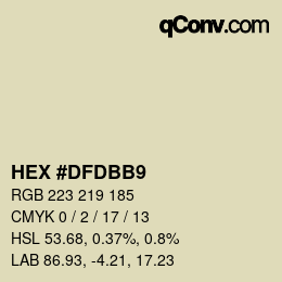 Color code: HEX #DFDBB9 | qconv.com