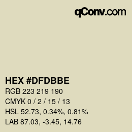 カラーコード: HEX #DFDBBE | qconv.com