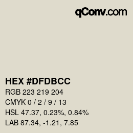 Color code: HEX #DFDBCC | qconv.com