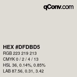 カラーコード: HEX #DFDBD5 | qconv.com
