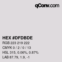 Color code: HEX #DFDBDE | qconv.com