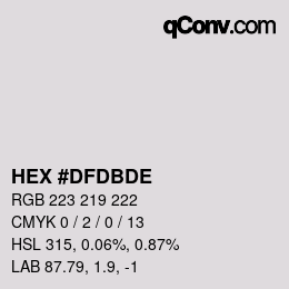 カラーコード: HEX #DFDBDE | qconv.com