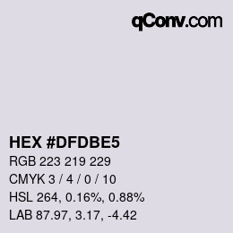 Color code: HEX #DFDBE5 | qconv.com