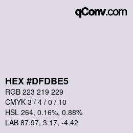 カラーコード: HEX #DFDBE5 | qconv.com
