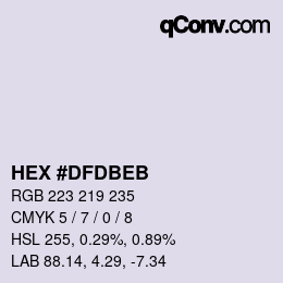 カラーコード: HEX #DFDBEB | qconv.com