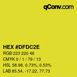 Color code: HEX #DFDC2E | qconv.com