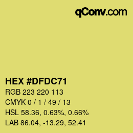 Color code: HEX #DFDC71 | qconv.com