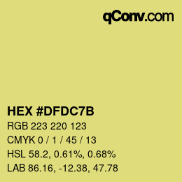 カラーコード: HEX #DFDC7B | qconv.com
