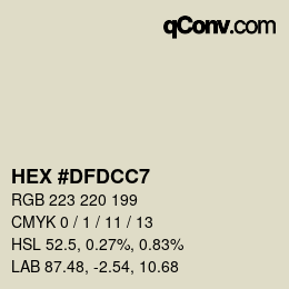 Color code: HEX #DFDCC7 | qconv.com