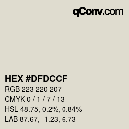 Color code: HEX #DFDCCF | qconv.com