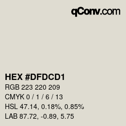 Color code: HEX #DFDCD1 | qconv.com