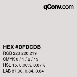 カラーコード: HEX #DFDCDB | qconv.com