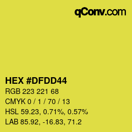 Color code: HEX #DFDD44 | qconv.com