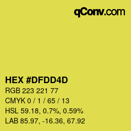 Color code: HEX #DFDD4D | qconv.com
