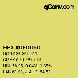 颜色代码: HEX #DFDD6D | qconv.com