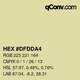 カラーコード: HEX #DFDDA4 | qconv.com