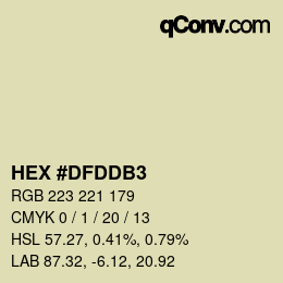 カラーコード: HEX #DFDDB3 | qconv.com