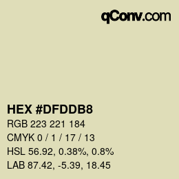 カラーコード: HEX #DFDDB8 | qconv.com